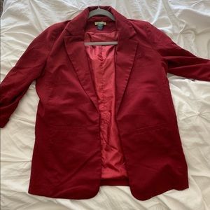 Dark red blazer